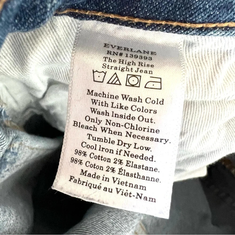 Everlane High Rise Straight Jeans Size 27 Ankle - Picture 7 of 10